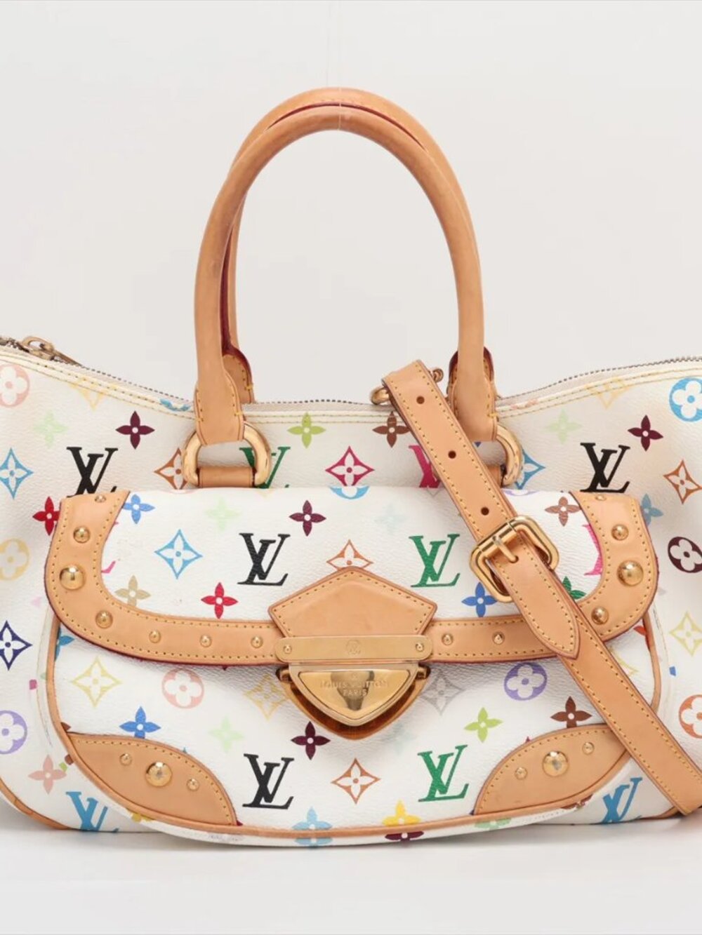 LV White Multicolor 2 Way Bag S54 MOG